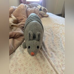 Pillow Fort Armadillo Knitted Stuffed Plush